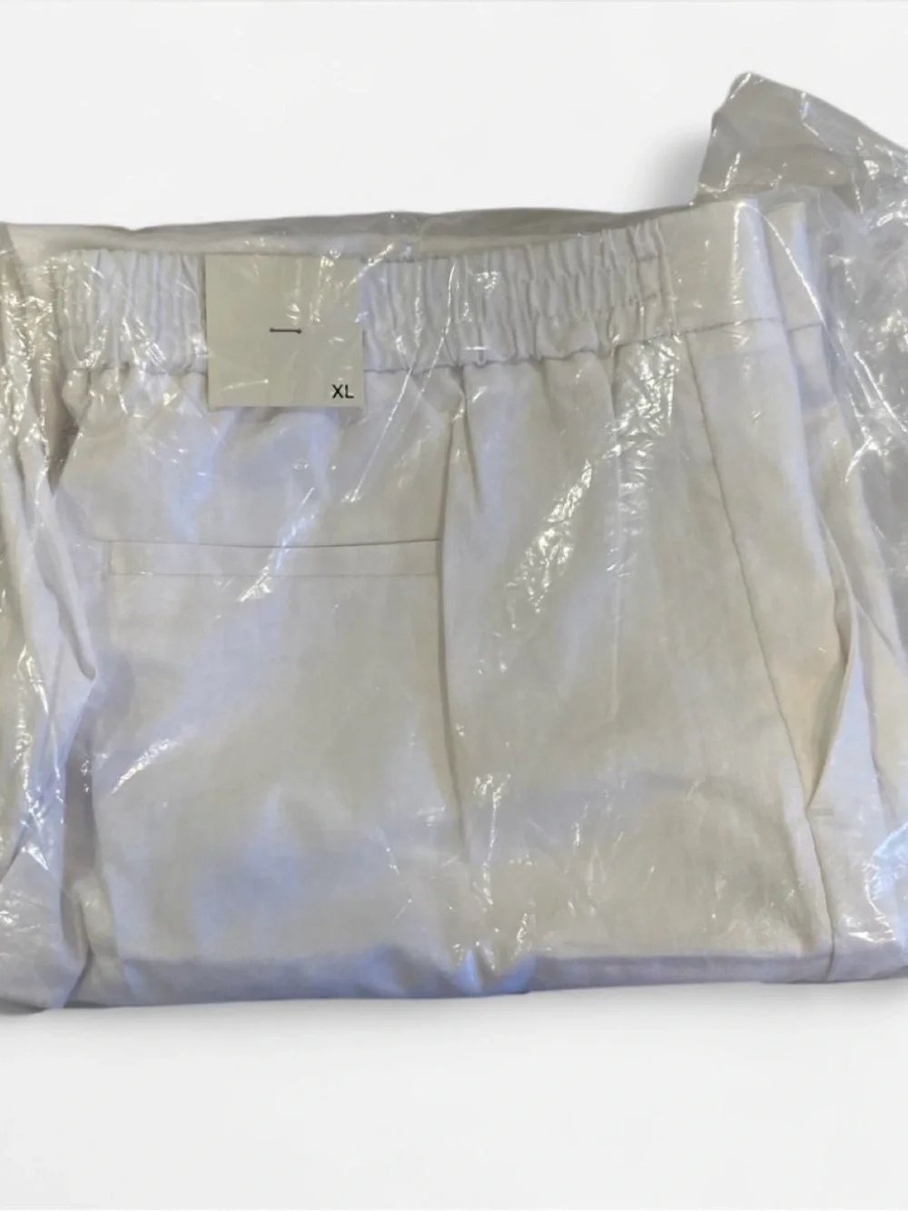 TAPERED HIGH-RISE LINEN-BLEND PANT